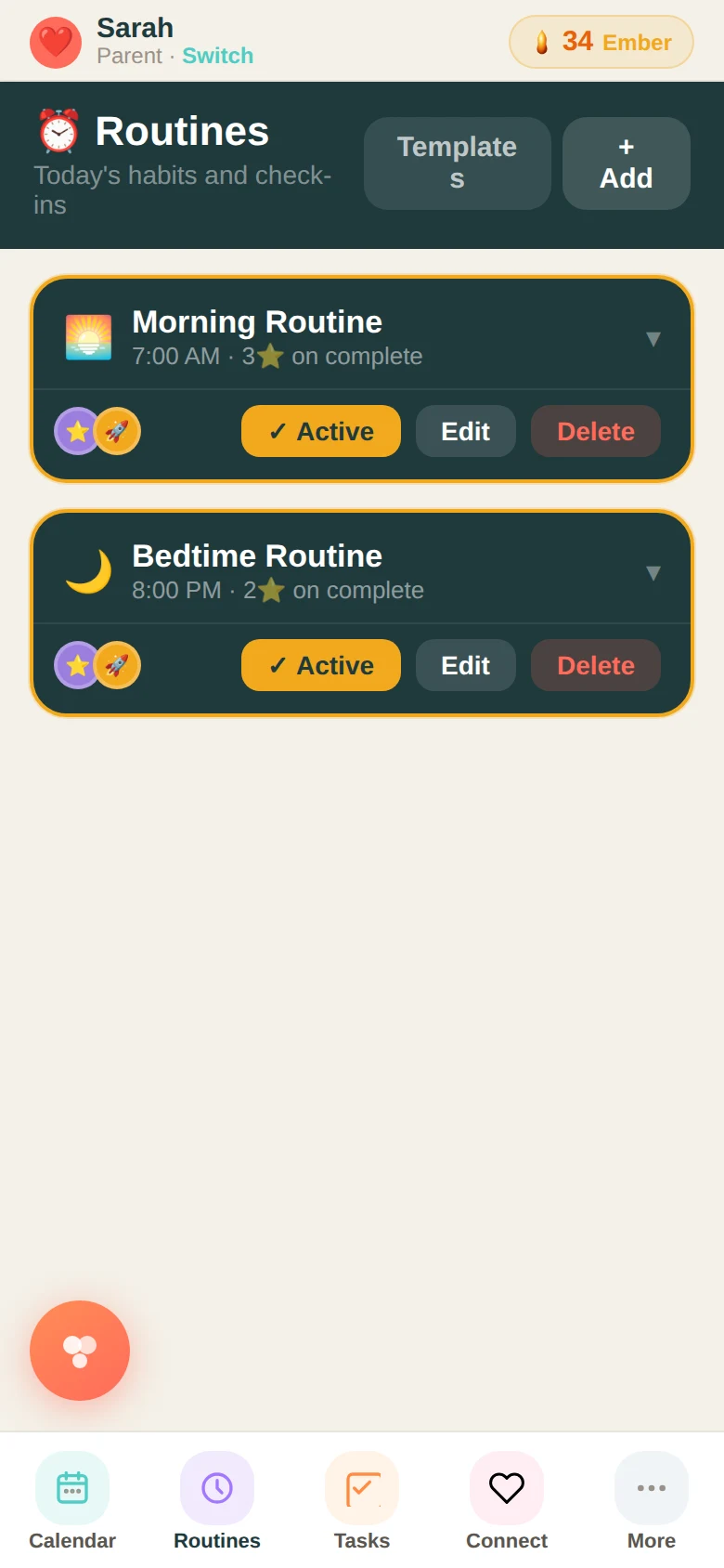 Family Basecamp routines