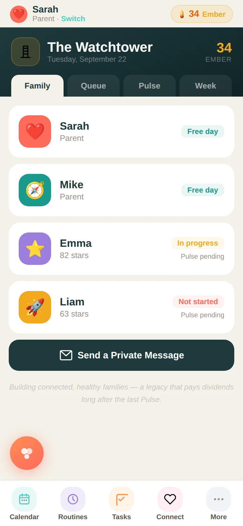 Family Basecamp watchtower tab