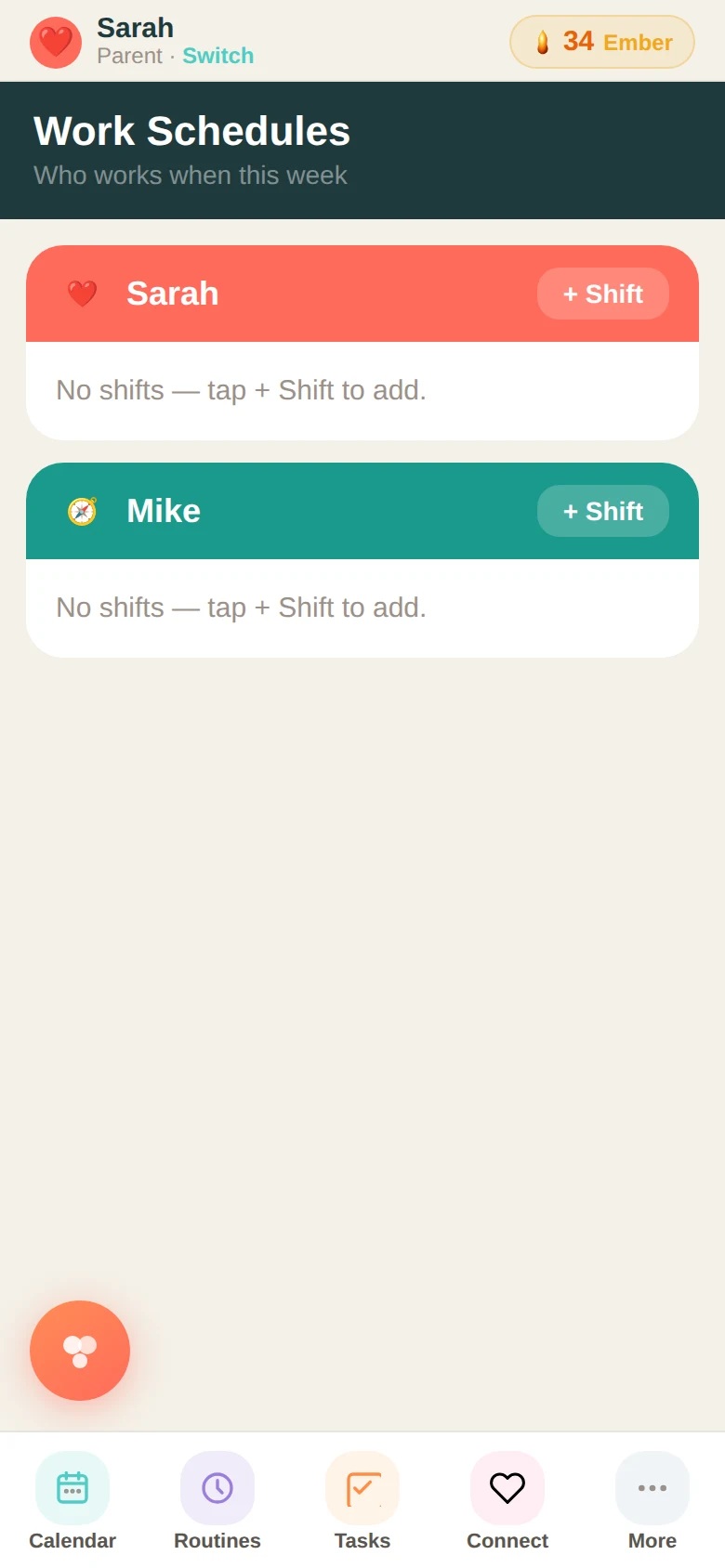 Family Basecamp work tab